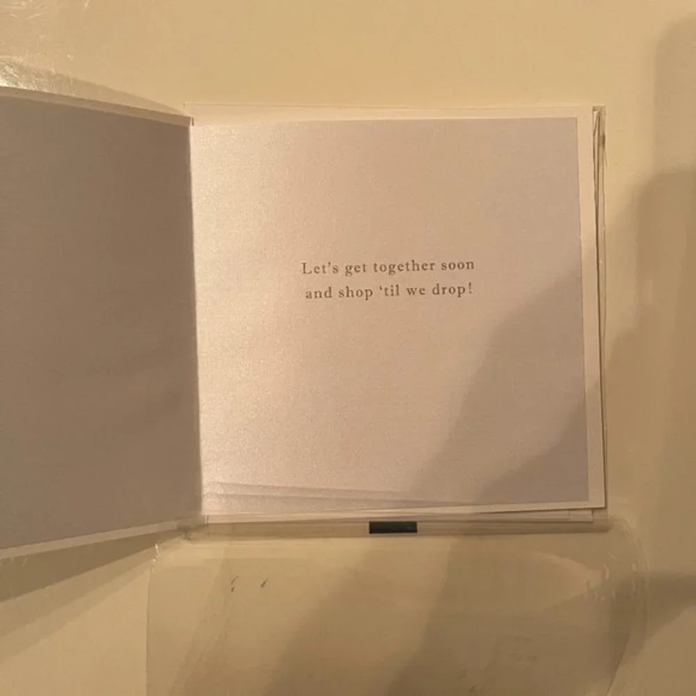 Niquead Greeting‎ Card Message: Let’s get together soon and shop….